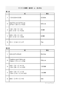 さくさく文章題　植木算・上　式と答え